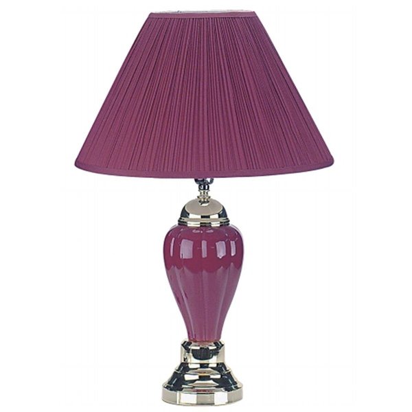 Cling 27 Ceramic Table Lamp - Burgundy CL106081
